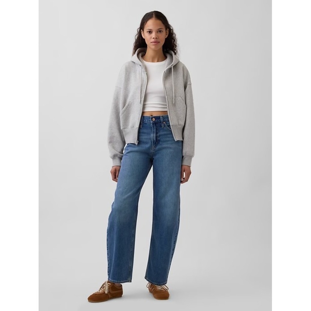 Gap Barrel High Rise Jeans Womens 29/8R Medium Wash Blue Denim 100% Cotton